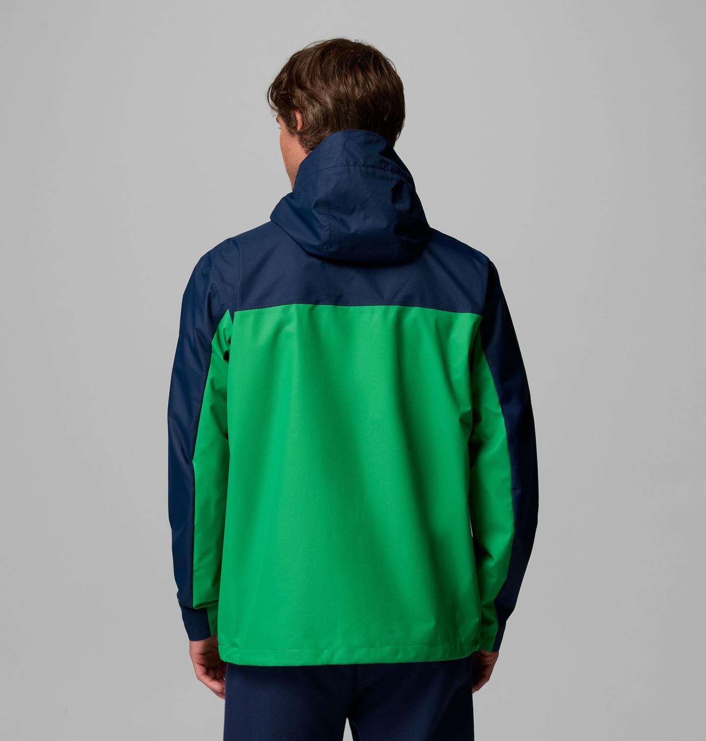 Мужская куртка Columbia Collegiate Field Bound Jacket - Notre Dame, цвет: Тёмно-синий / Зелёный — фото 2