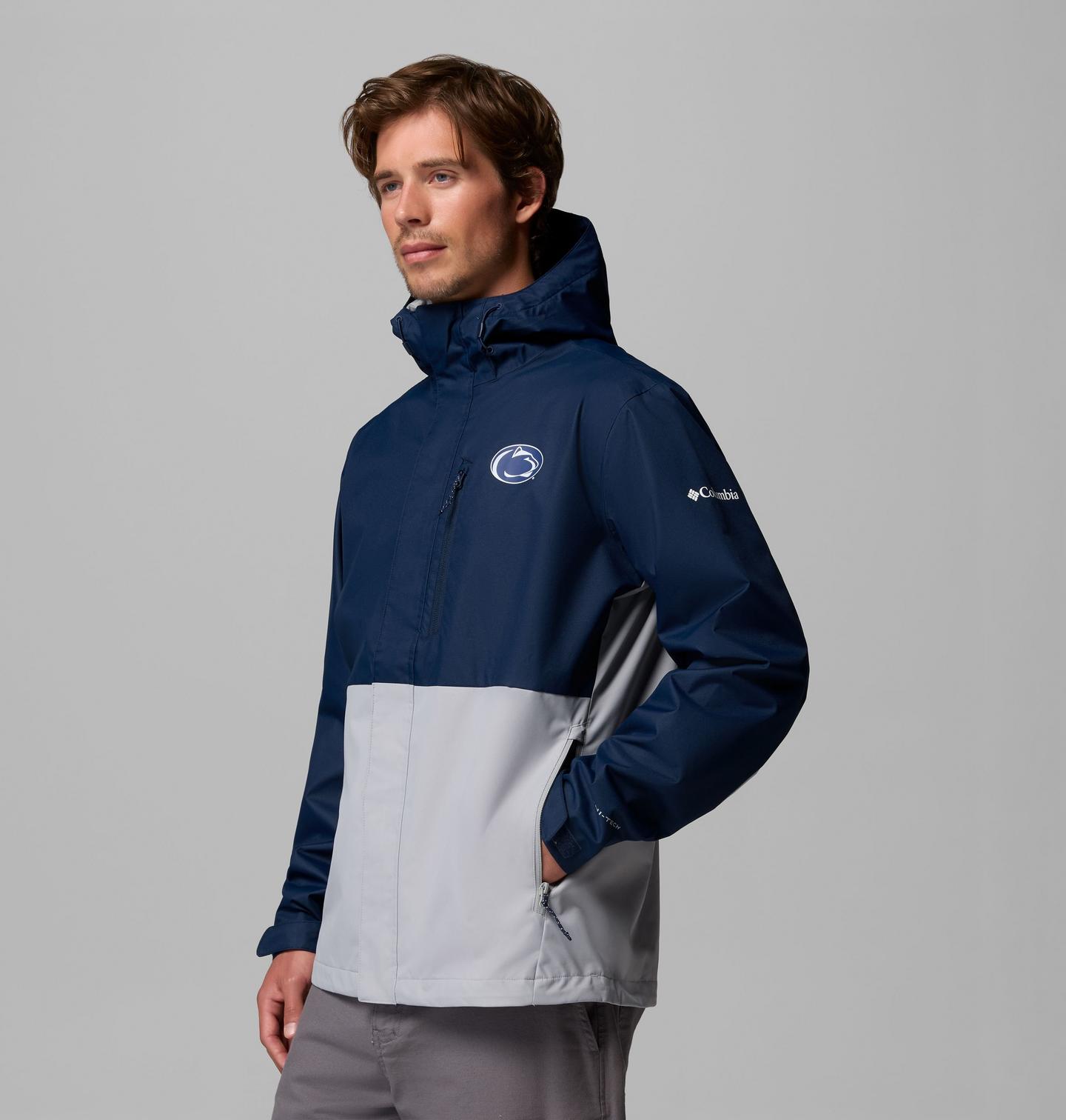 Мужская куртка Columbia Collegiate Field Bound Jacket - Penn State, цвет: Тёмно-синий / Серый — фото 3