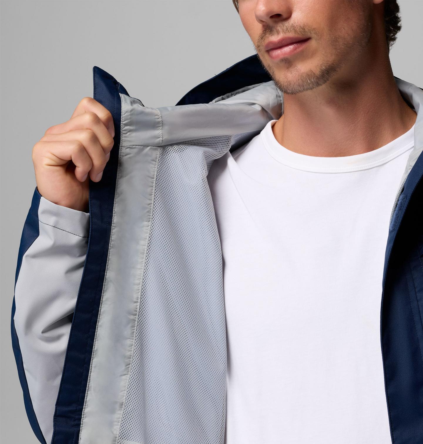 Мужская куртка Columbia Collegiate Field Bound Jacket - Penn State, цвет: Тёмно-синий / Серый — фото 4