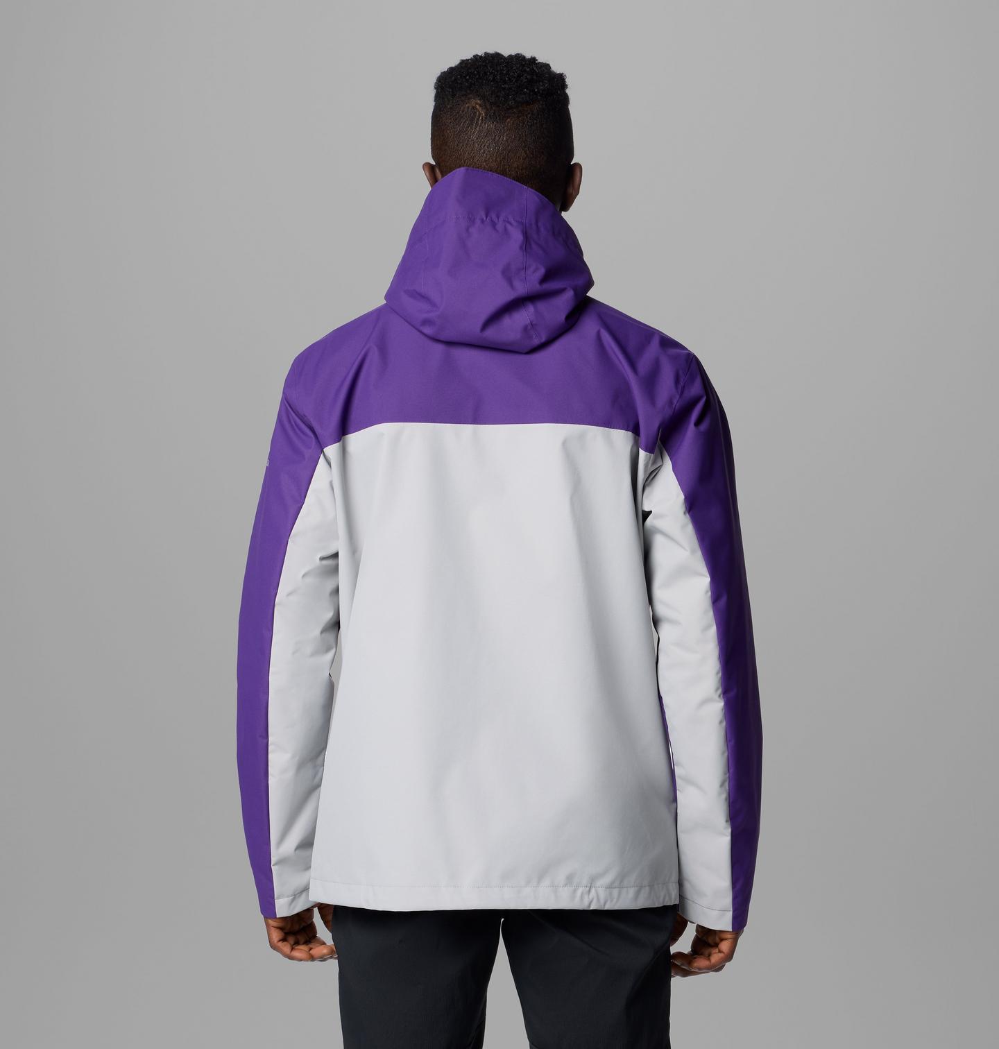 Мужская куртка Columbia Collegiate Field Bound Jacket - LSU, цвет: Фиолетовый / Серый — фото 2