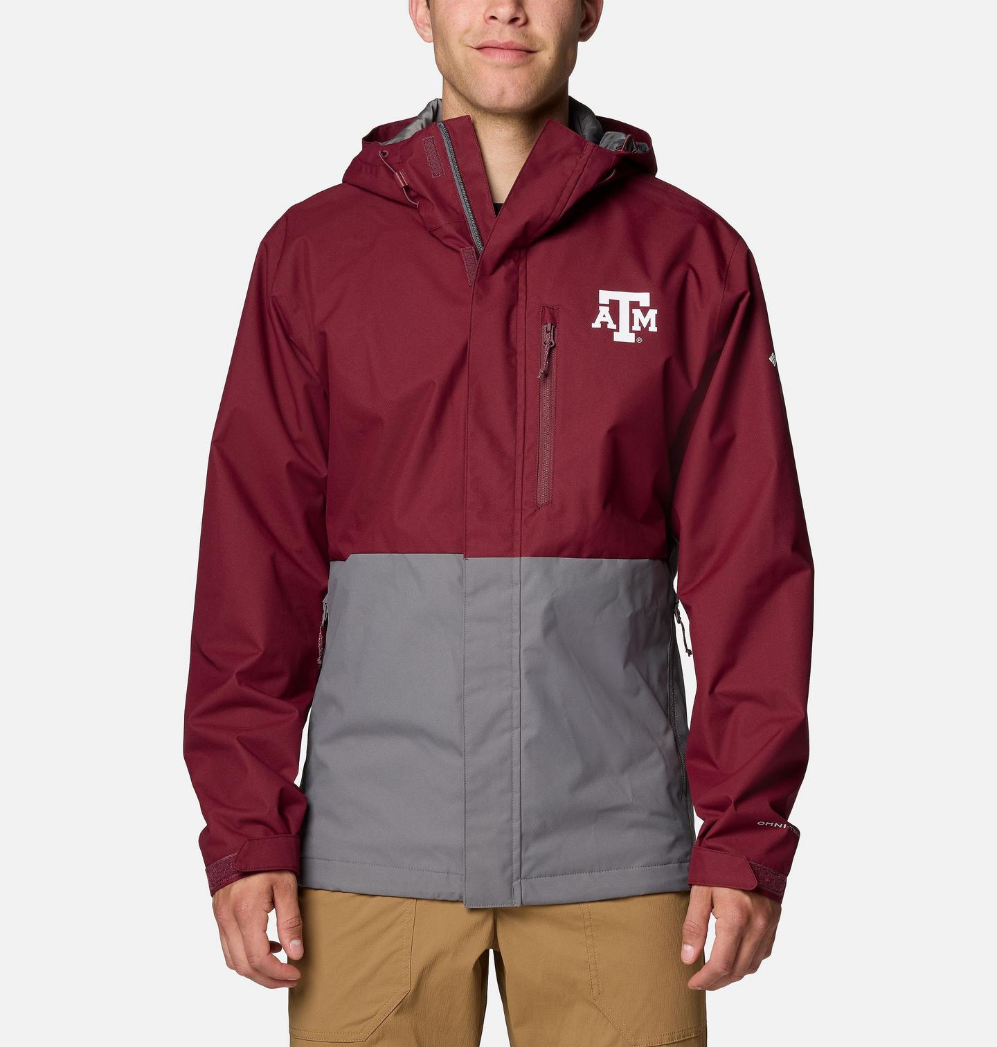 Мужская куртка Columbia Collegiate Field Bound Jacket -Texas A&M, цвет: Бордовый / Серый — фото 1