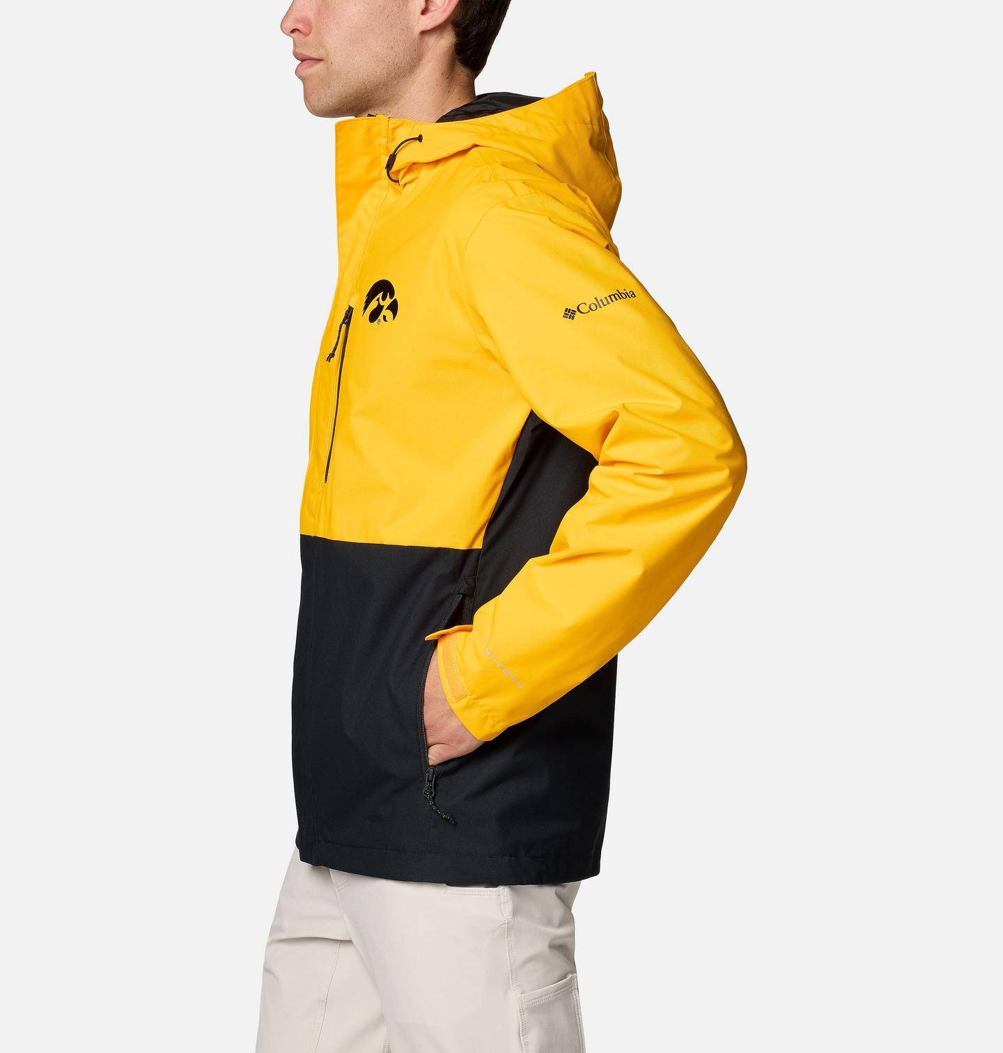 Мужская куртка Columbia Collegiate Field Bound Jacket - Iowa, цвет: Золотой / Чёрный — фото 3