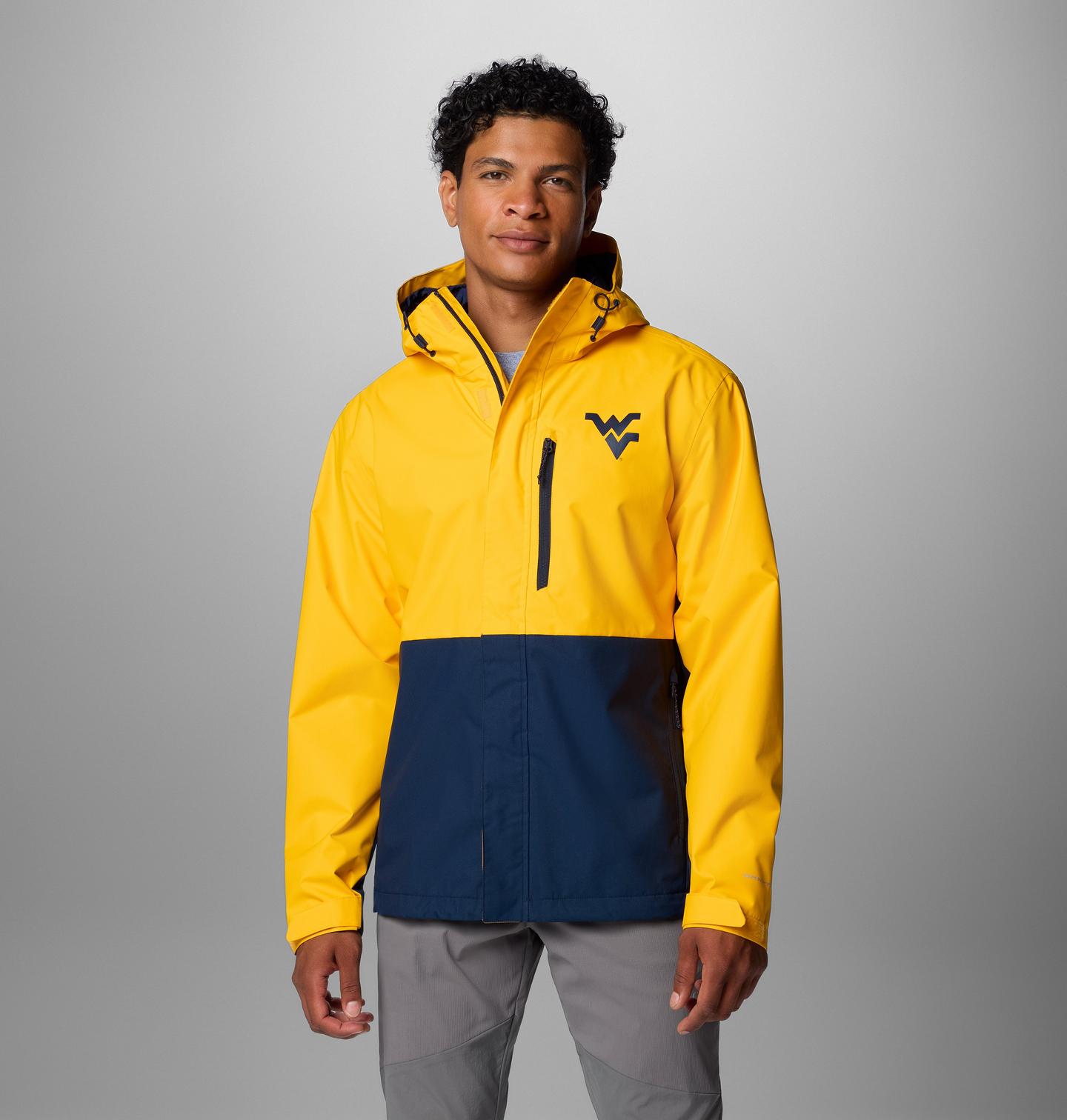 Мужская куртка Columbia Collegiate Field Bound Jacket - West Virginia, цвет: Золотой / Тёмно-синий — фото 1