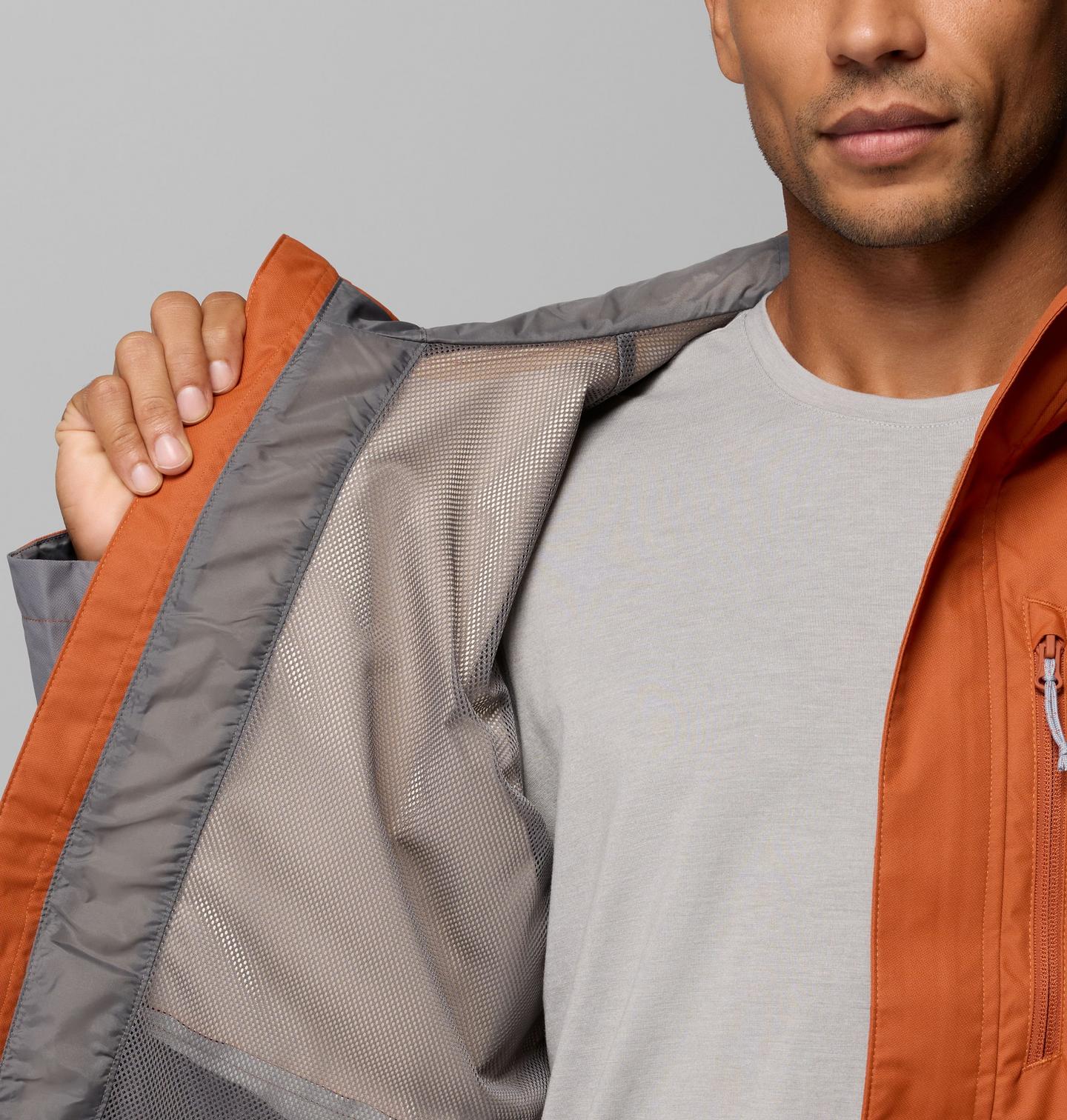 Мужская куртка Columbia Collegiate Field Bound Jacket - Texas, цвет: Коричневый / Серый — фото 4