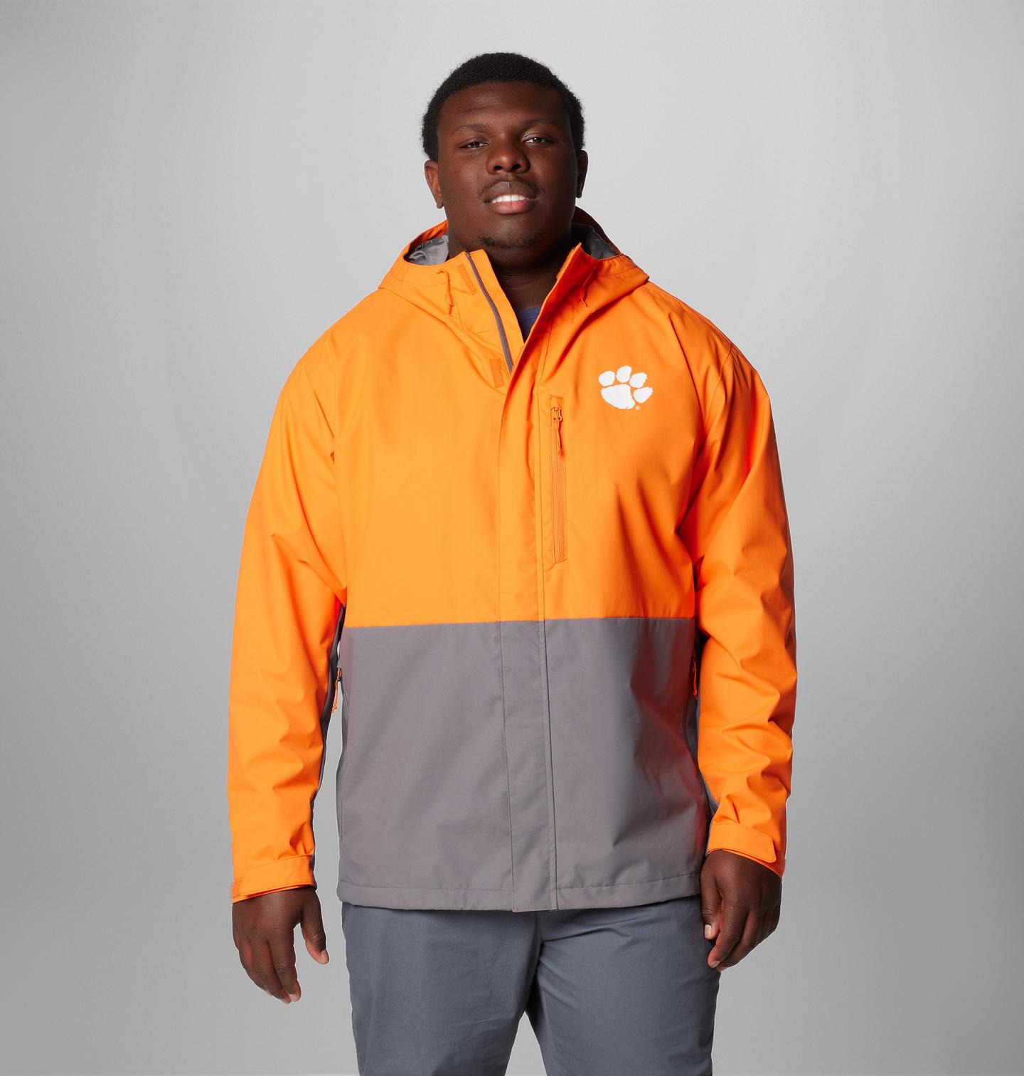 Мужская куртка Columbia Collegiate Field Bound Jacket - Clemson - Big, цвет: Оранжевый / Серый — фото 1