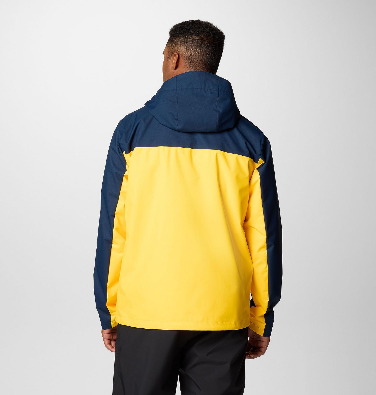 Мужская куртка Columbia Collegiate Field Bound Jacket - Tall - Michigan, цвет: Тёмно-синий / Жёлтый — фото 2