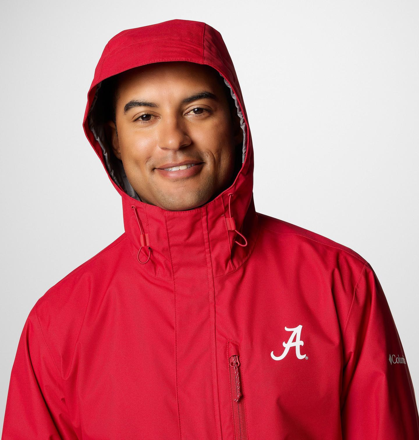 Мужская куртка Columbia Collegiate Field Bound Jacket - Tall - Alabama, цвет: Красный / Серый — фото 4