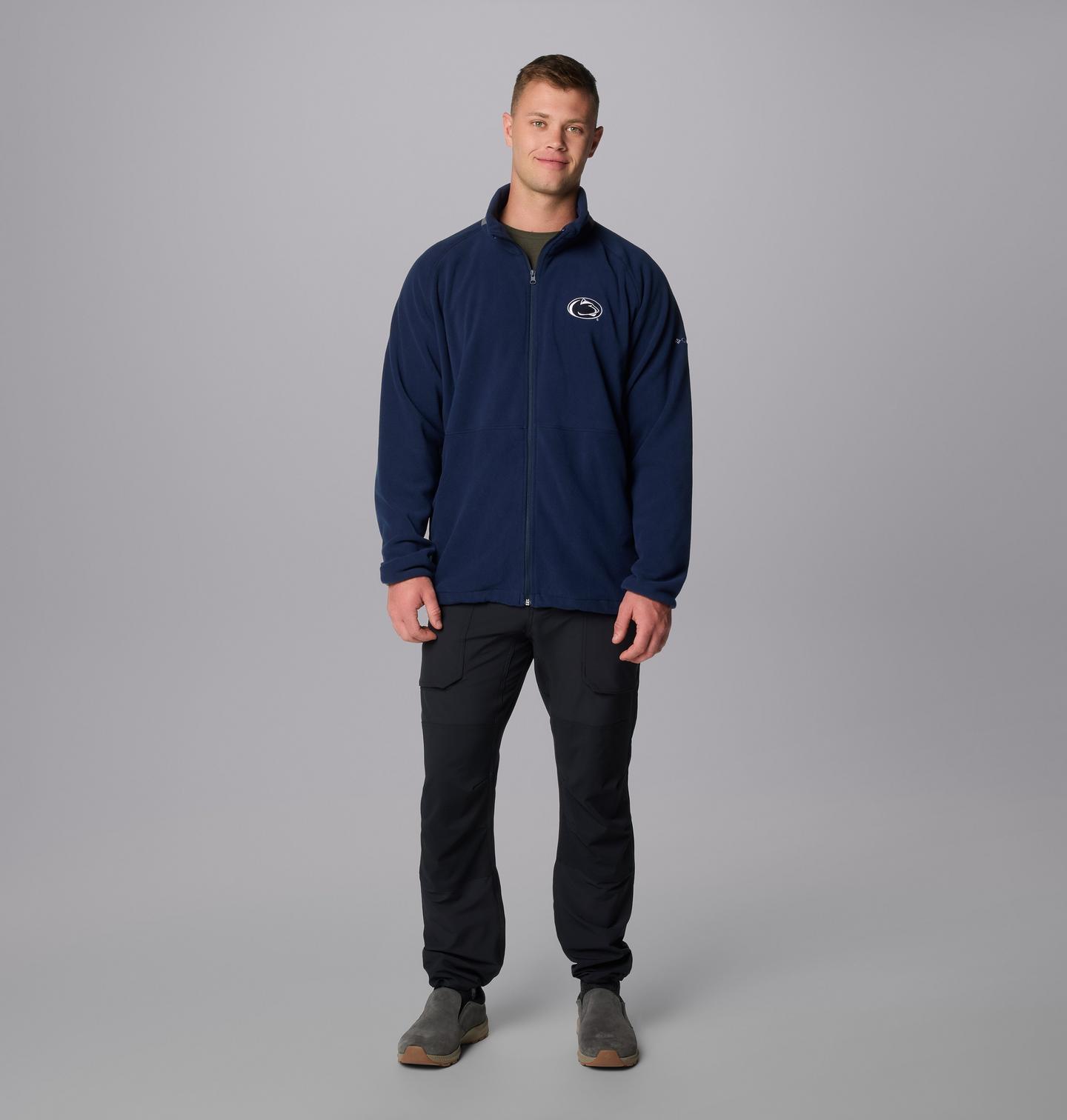 Мужская куртка Columbia Collegiate Flanker IV Fleece Jacket - Penn State, цвет: Тёмно-синий / Серый — фото 3