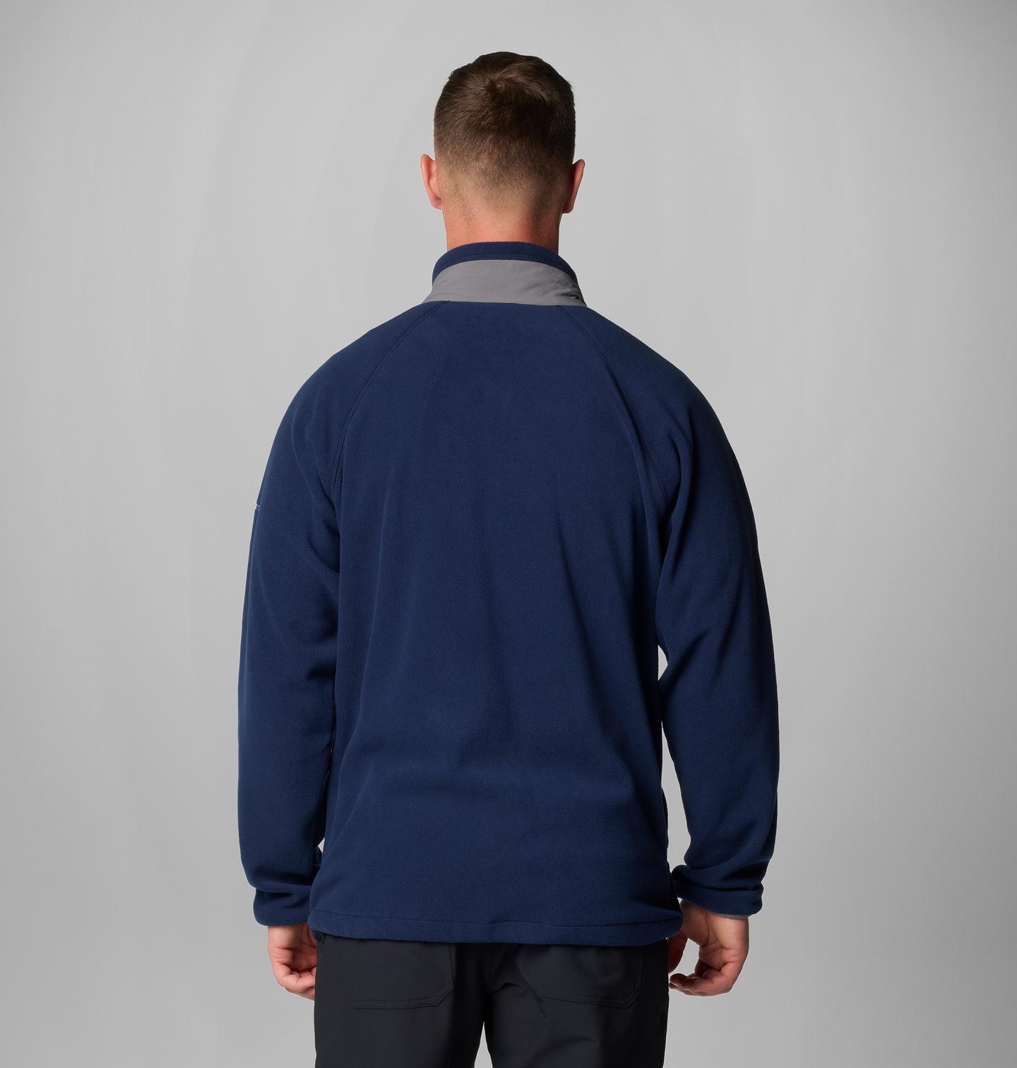 Мужская куртка Columbia Collegiate Flanker IV Fleece Jacket - Penn State, цвет: Тёмно-синий / Серый — фото 2