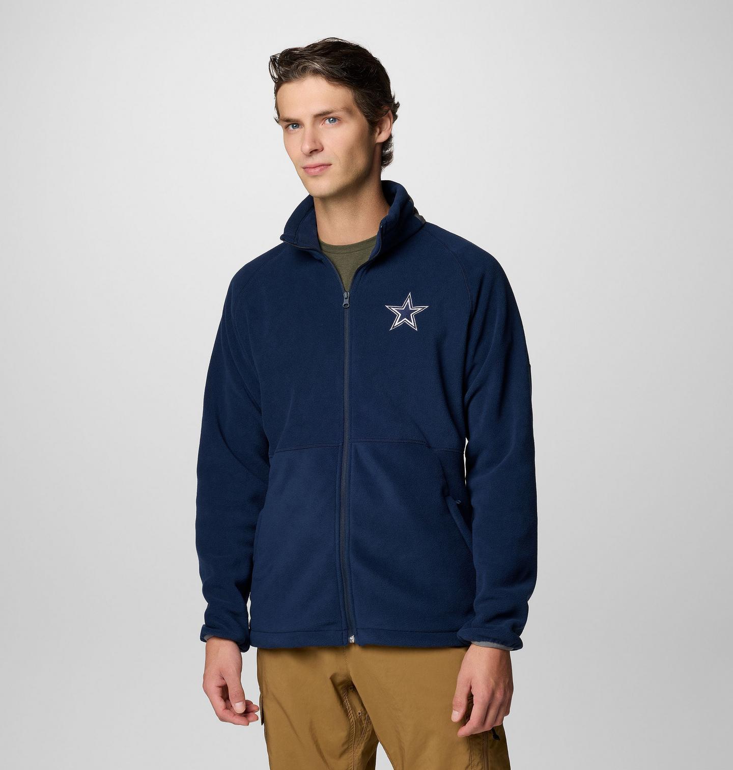 Мужская куртка Columbia Flanker IV Fleece Jacket - Dallas Cowboys, цвет: Тёмно-синий / Серый — фото 1
