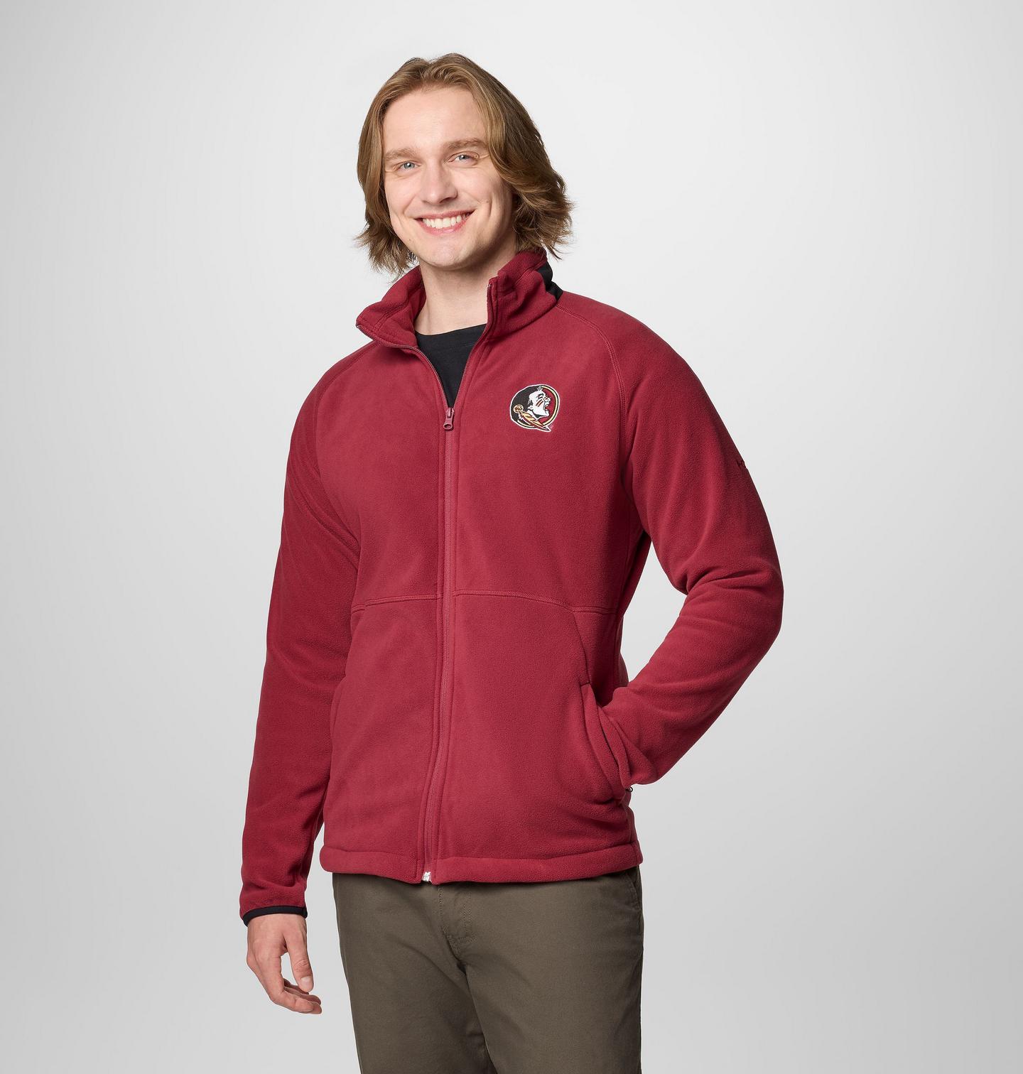 Мужская куртка Columbia Collegiate Flanker IV Fleece Jacket - Florida State, цвет: Чёрный — фото 1