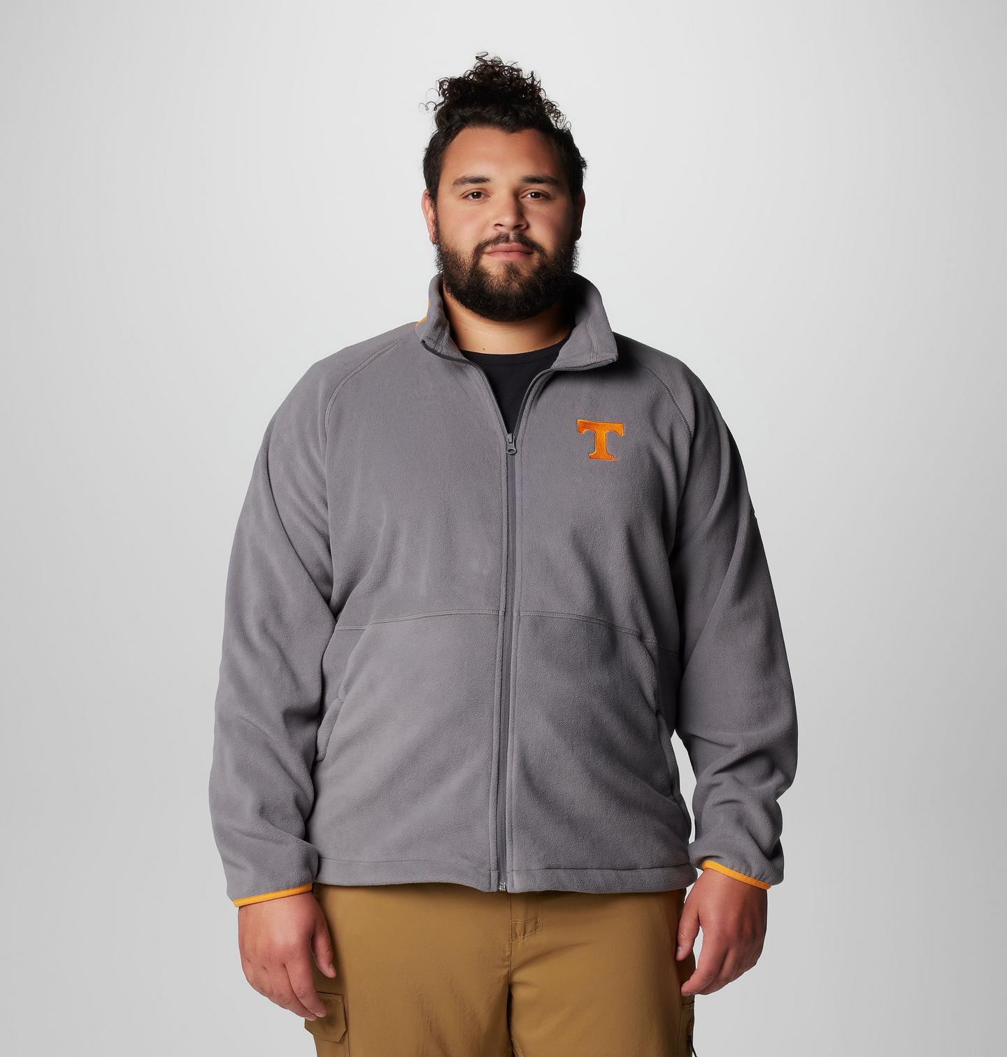Мужская куртка Columbia Collegiate Flanker IV Fleece Jacket - Big - Tennessee, цвет: Серый / Solarize — фото 1