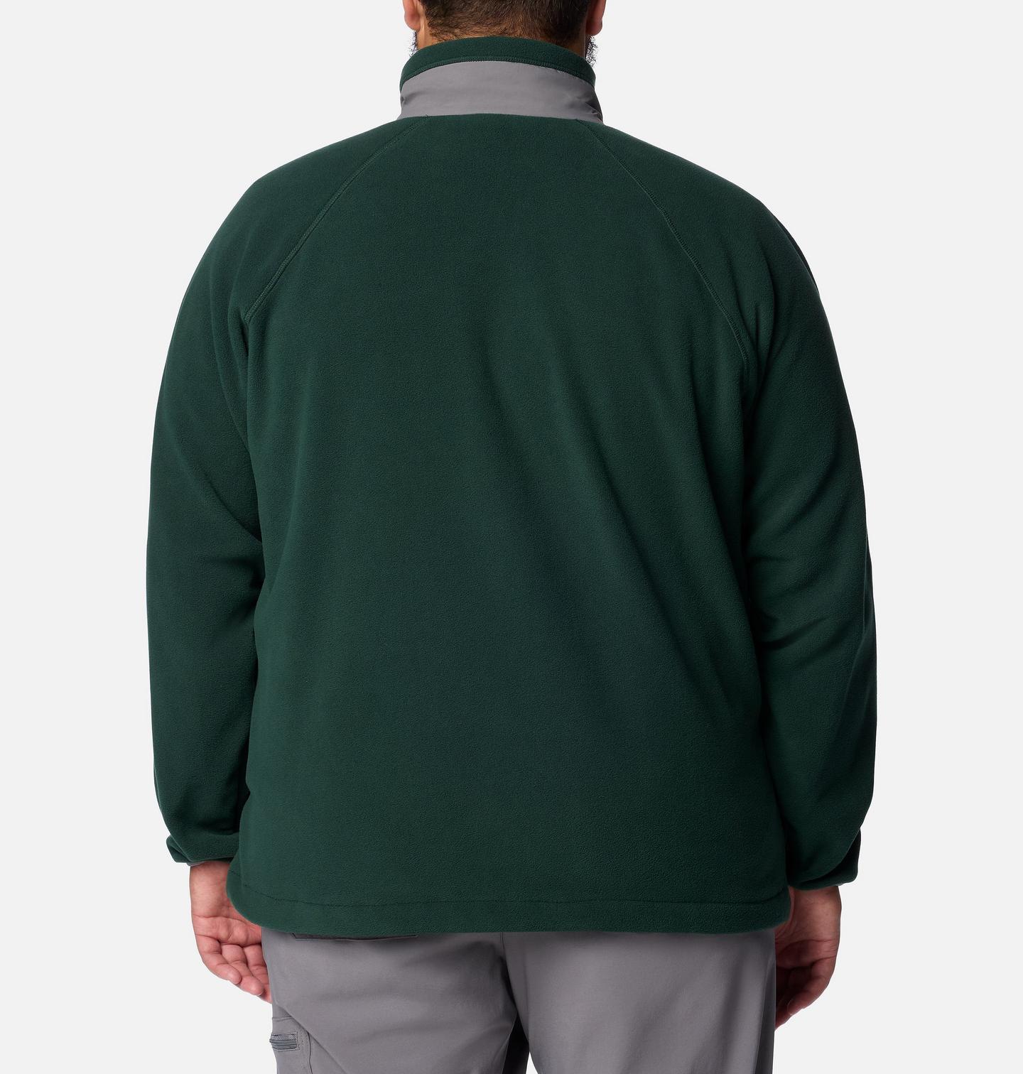 Мужская куртка Columbia Collegiate Flanker IV Fleece Jacket - Big - Michigan State, цвет: Серый — фото 2