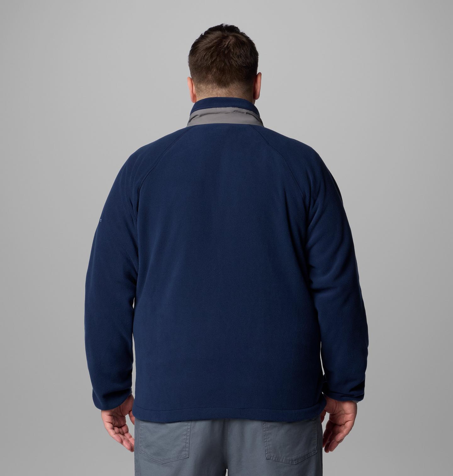 Мужская куртка Columbia Collegiate Flanker IV Fleece Jacket - Big - Penn State, цвет: Тёмно-синий / Серый — фото 2