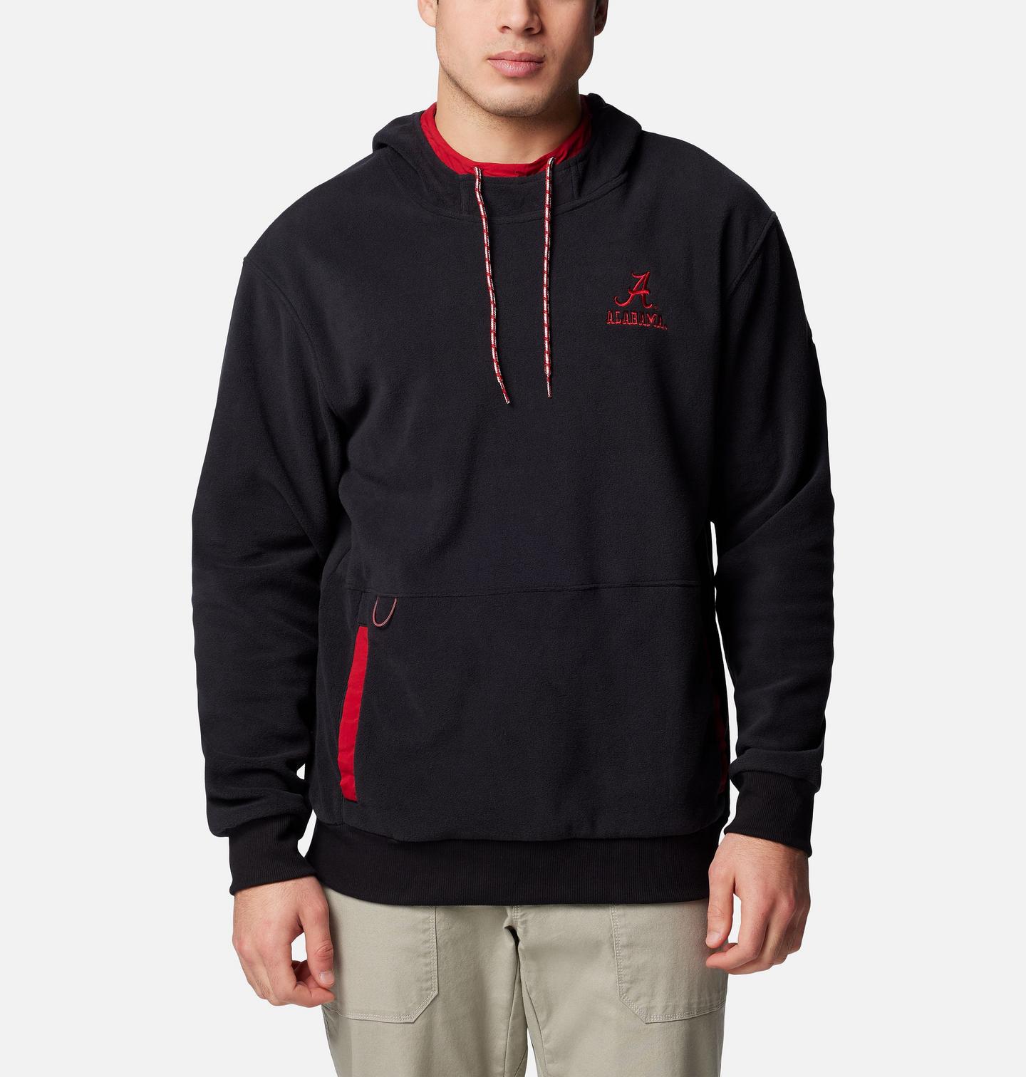 Мужское худи Columbia Collegiate Flanker Fleece - Alabama, цвет: Чёрный — фото 1