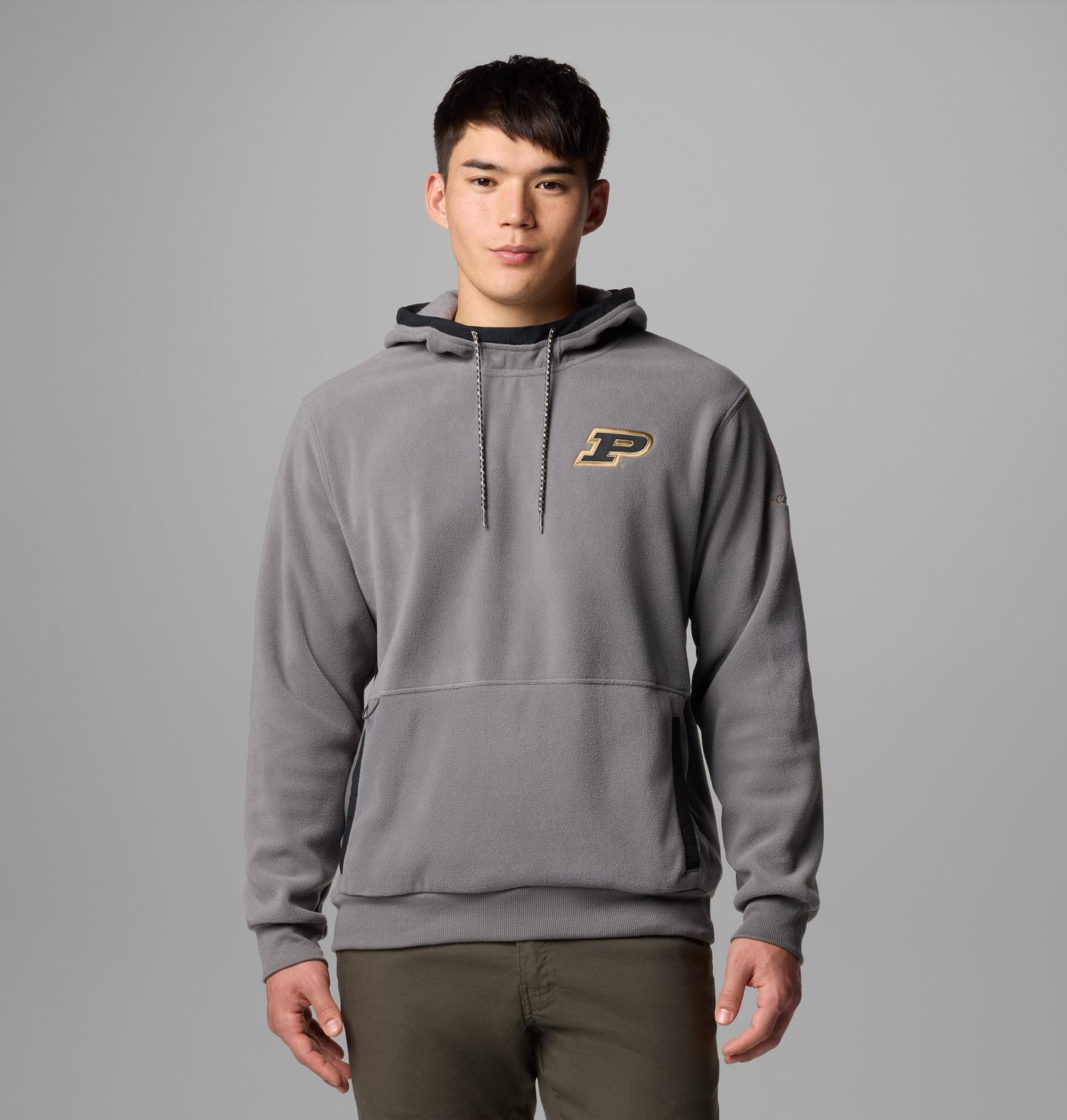 Мужское худи Columbia Collegiate Flanker Fleece - Purdue, цвет: Серый — фото 1