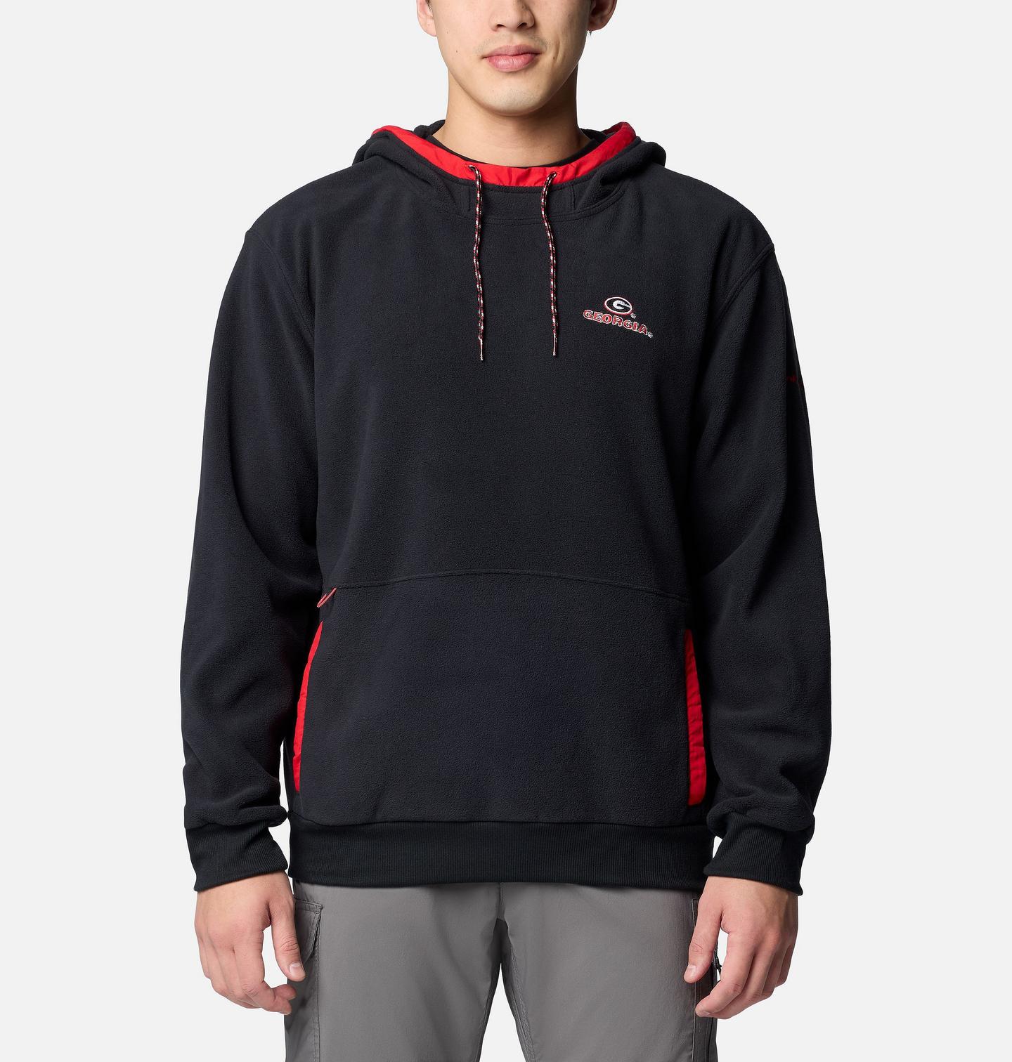 Мужское худи Columbia Collegiate Flanker Fleece - Georgia, цвет: Чёрный — фото 1