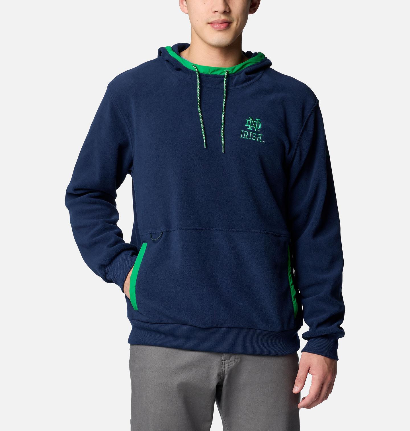 Мужское худи Columbia Collegiate Flanker Fleece - Notre Dame, цвет: Тёмно-синий — фото 1