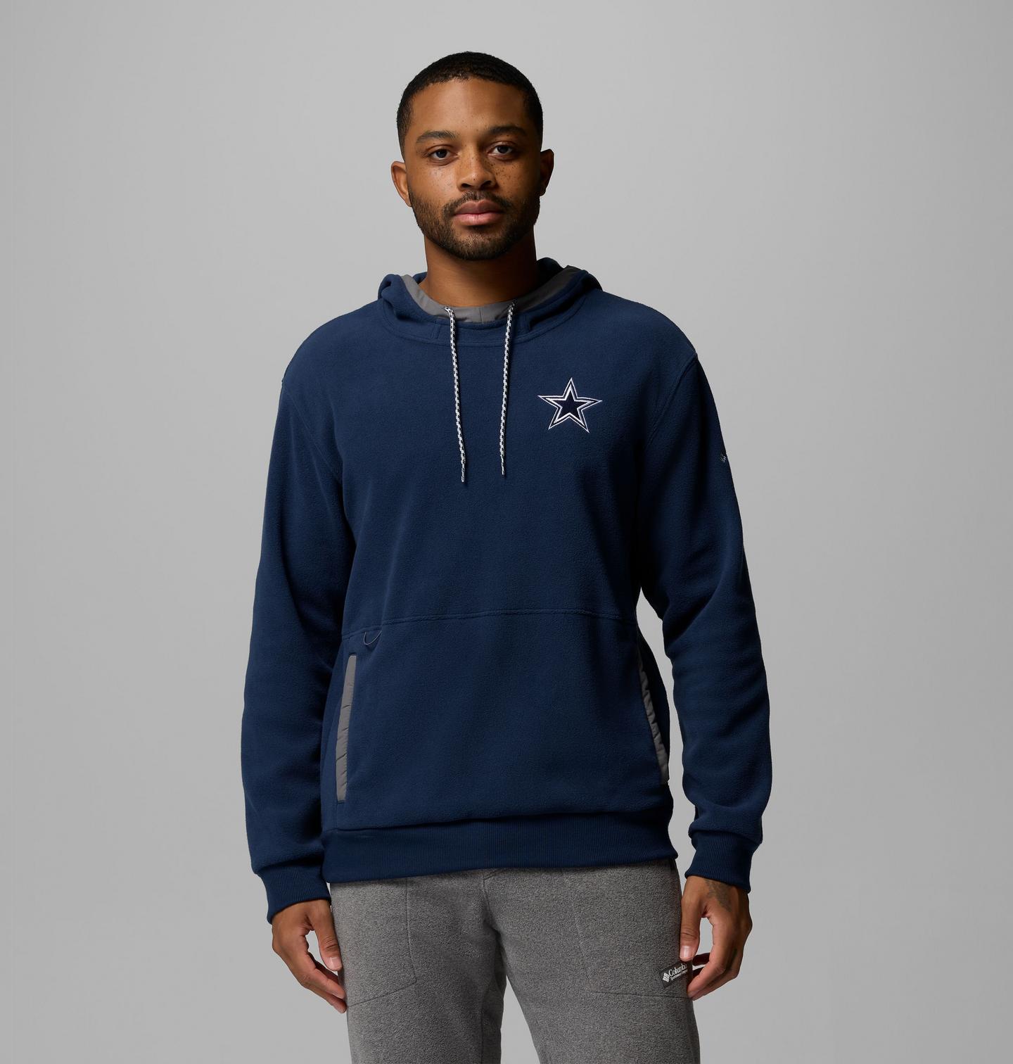 Мужское худи Columbia Flanker Fleece - Dallas Cowboys, цвет: Тёмно-синий — фото 1