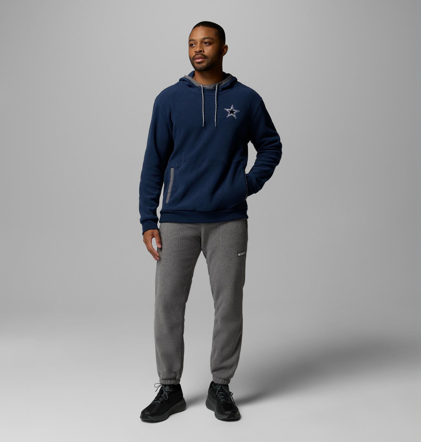 Мужское худи Columbia Flanker Fleece - Dallas Cowboys, цвет: Тёмно-синий — фото 2