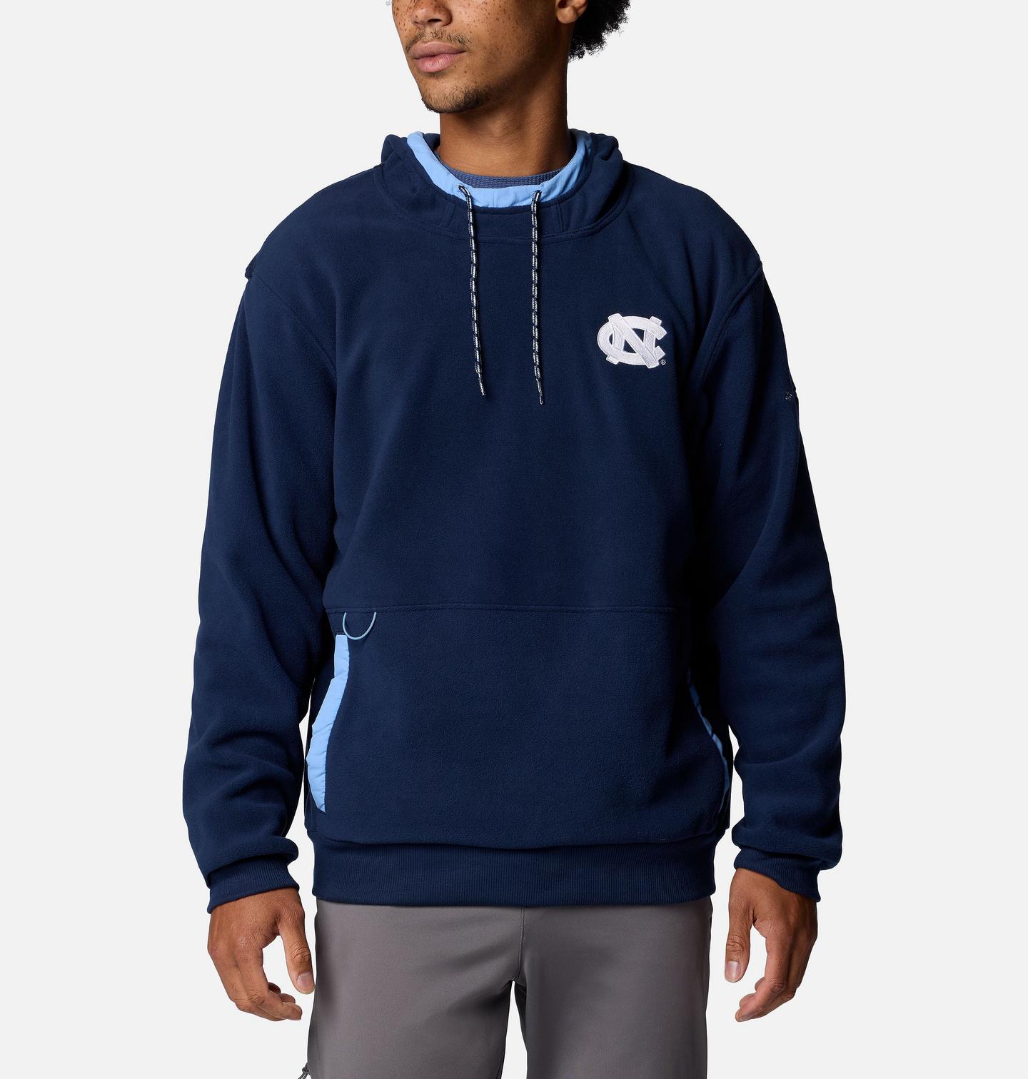 Мужское худи Columbia Collegiate Flanker Fleece - North Carolina, цвет: Тёмно-синий — фото 1