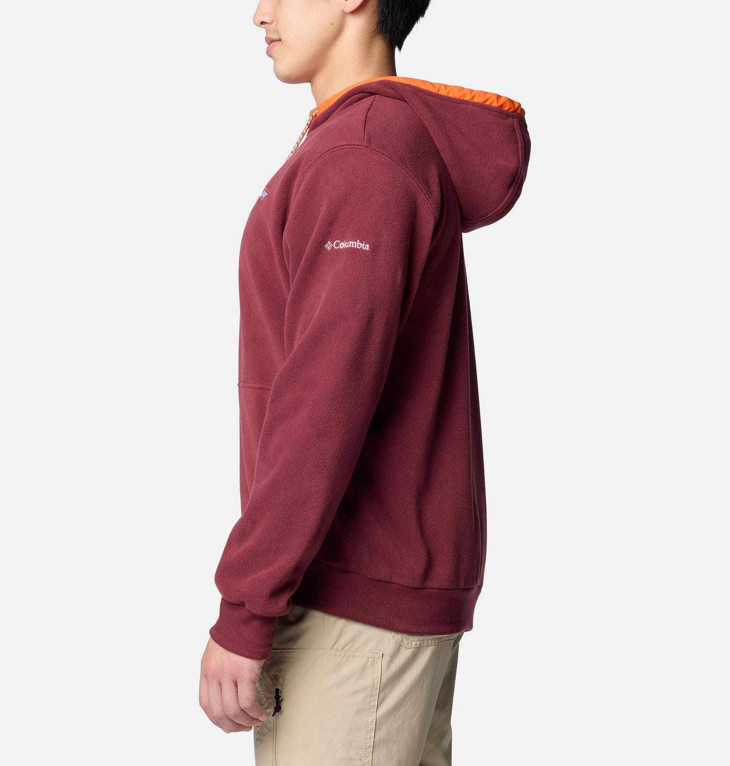 Мужское худи Columbia Collegiate Flanker Fleece - Virginia Tech, цвет: Глубокий тёмно-бордовый — фото 3