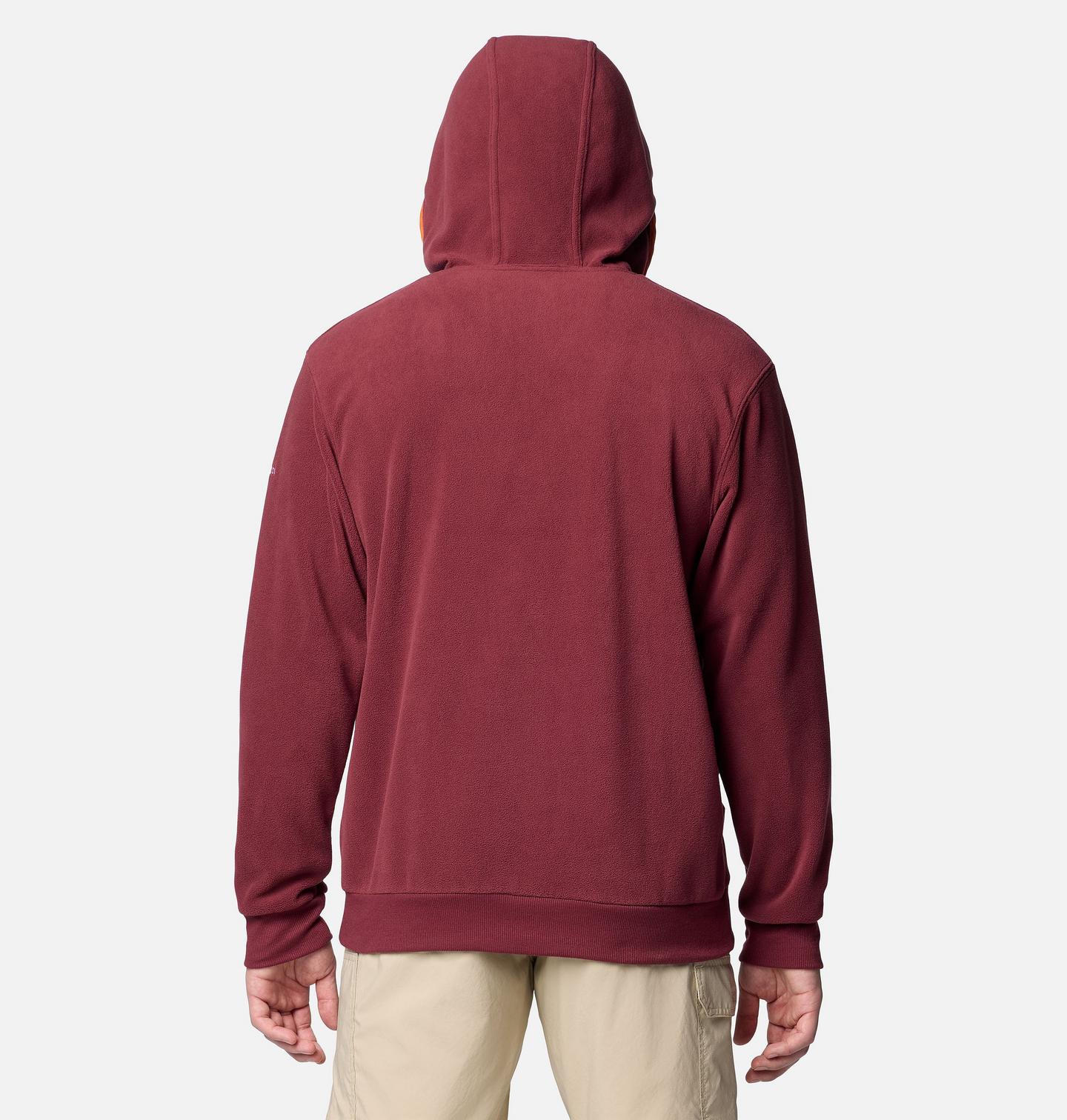 Мужское худи Columbia Collegiate Flanker Fleece - Virginia Tech, цвет: Глубокий тёмно-бордовый — фото 2