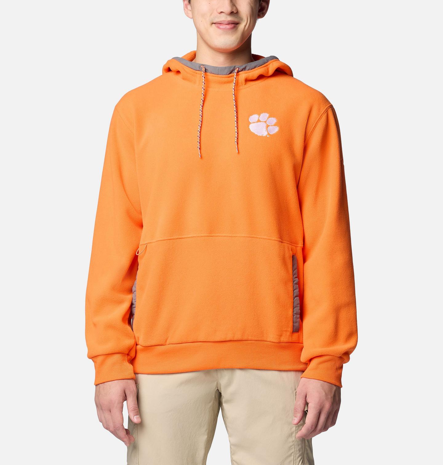 Мужское худи Columbia Collegiate Flanker Fleece - Clemson, цвет: Оранжевый — фото 1
