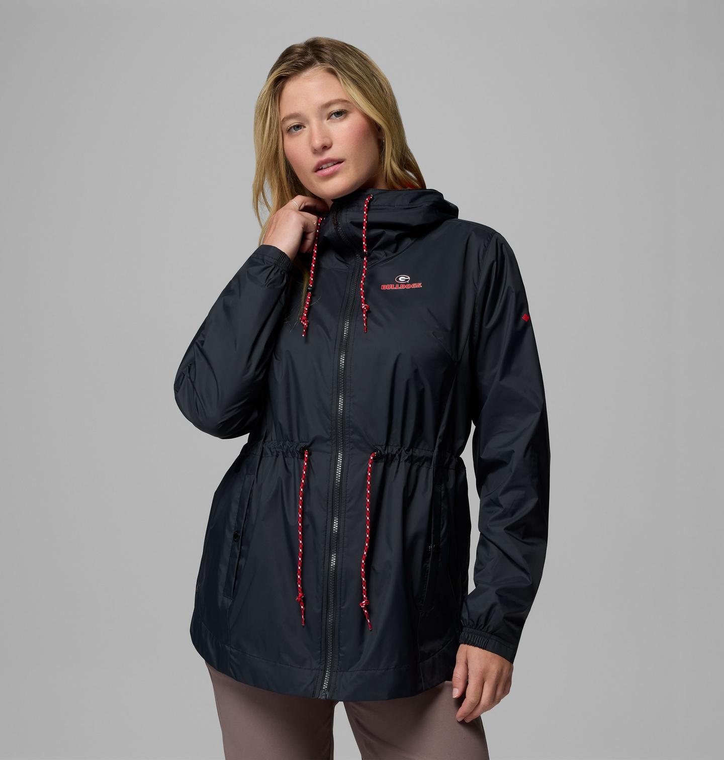 Женская куртка Columbia Collegiate Lily Park Rain Jacket - Georgia, цвет: Чёрный — фото 1
