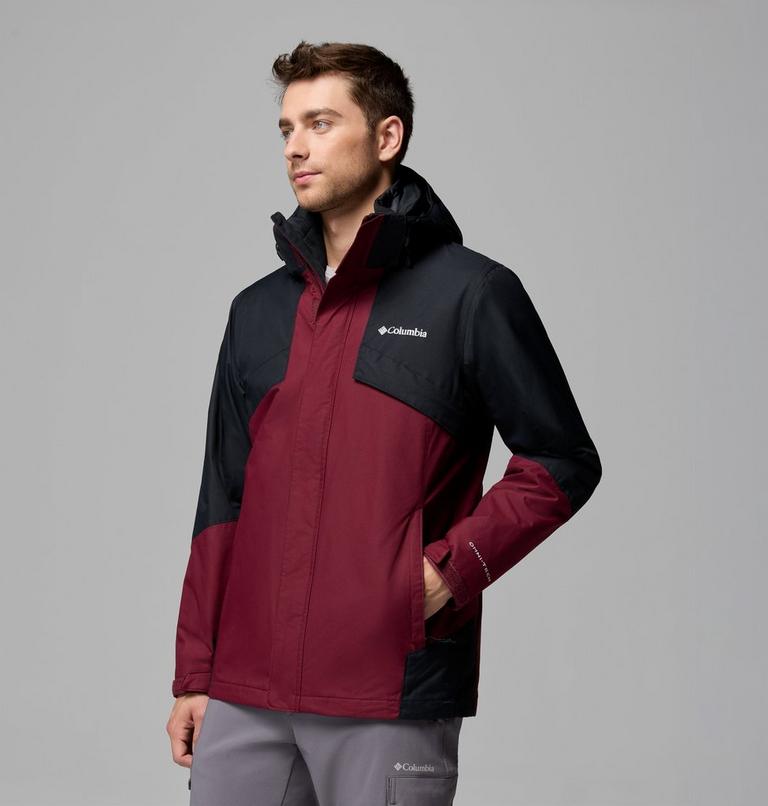 Men's Bugaboo III 3-in-1 Waterproof Jacket, Color: Rich Wine, Black, image 4