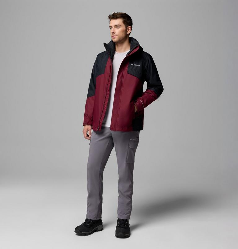 Men's Bugaboo III 3-in-1 Waterproof Jacket, Color: Rich Wine, Black, image 2
