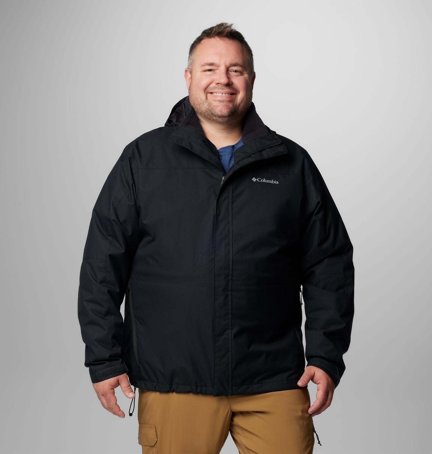 Мужская куртка Columbia Hikebound II Interchange Jacket - Big, цвет: Чёрный — фото 1