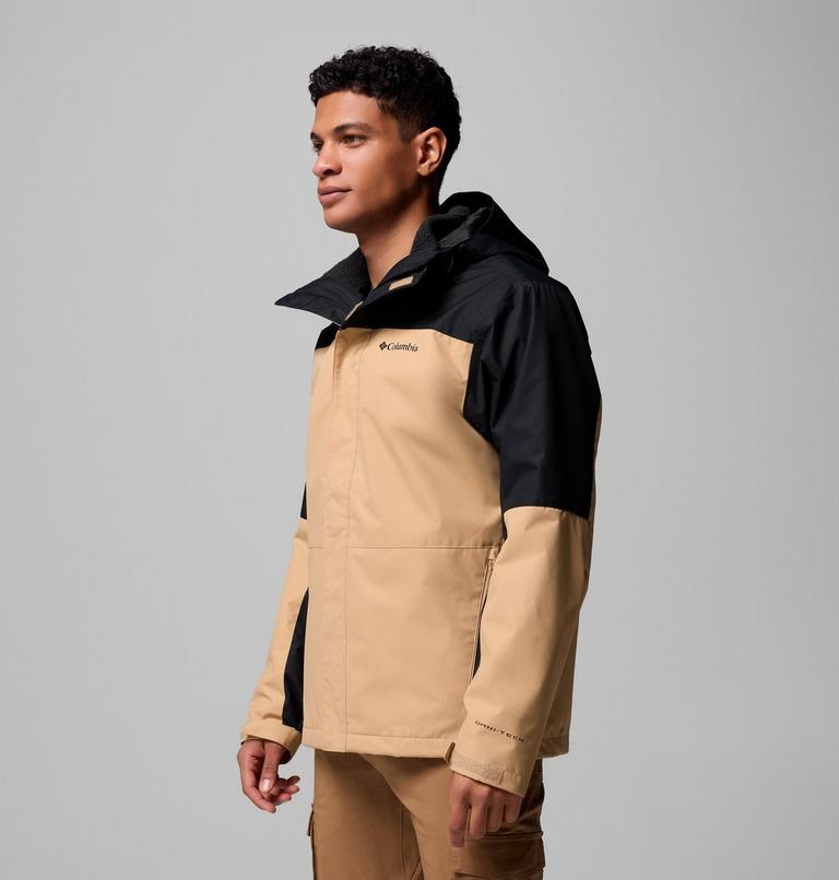 Chaqueta 3-en-1 impermeable con capucha Hikebound II para hombre, Color: Canoe, Black, image 4