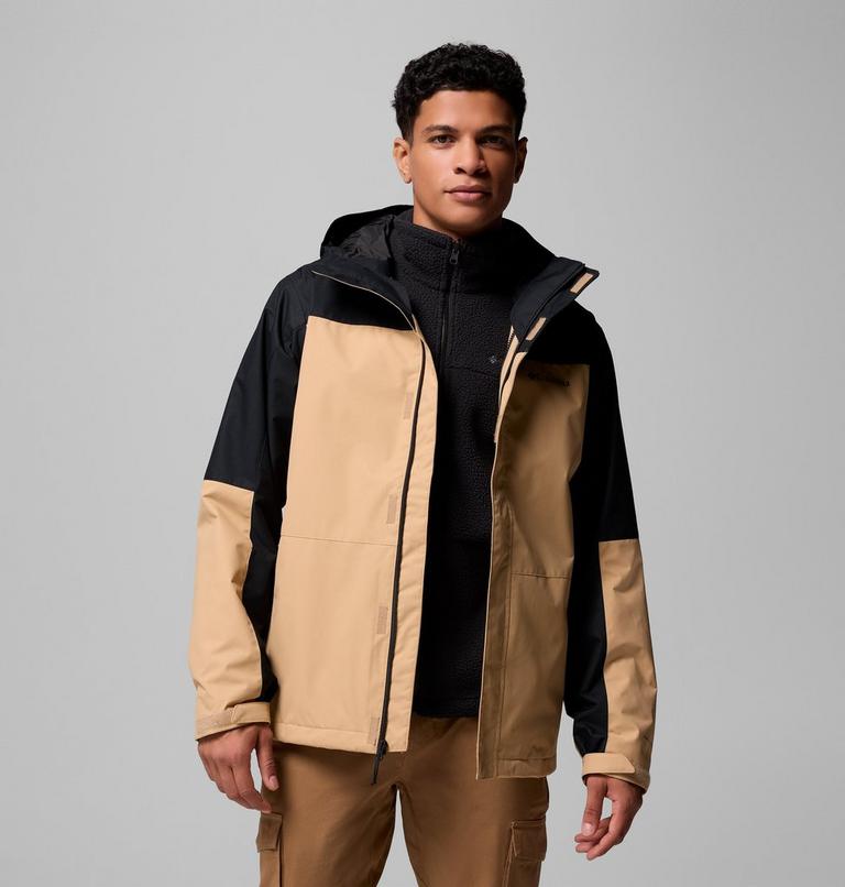 Chaqueta 3-en-1 impermeable con capucha Hikebound II para hombre, Color: Canoe, Black, image 5