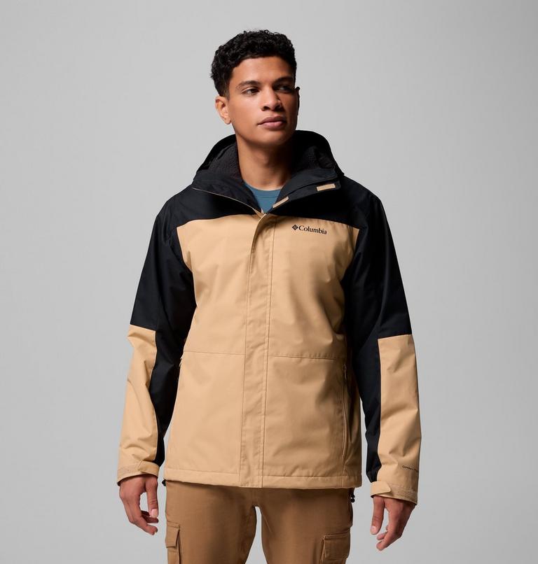 Chaqueta 3-en-1 impermeable con capucha Hikebound II para hombre, Color: Canoe, Black, image 1
