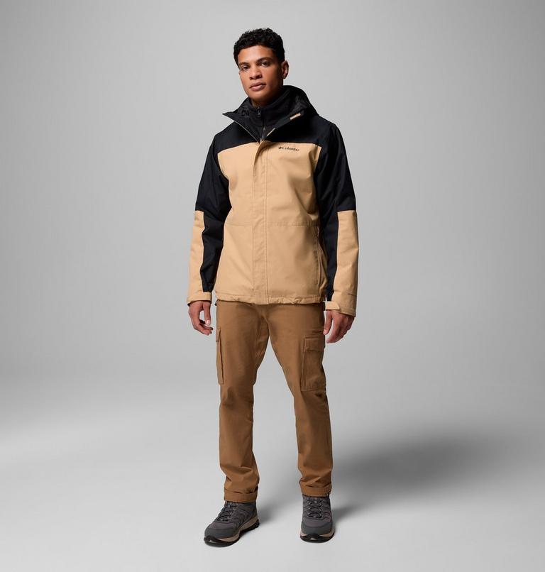 Chaqueta 3-en-1 impermeable con capucha Hikebound II para hombre, Color: Canoe, Black, image 2