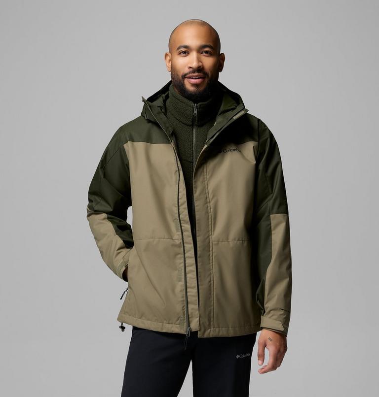 Men's Hikebound II Waterproof Hooded 3-In-1 Jacket, Color: Stone Green, Greenscape, image 5