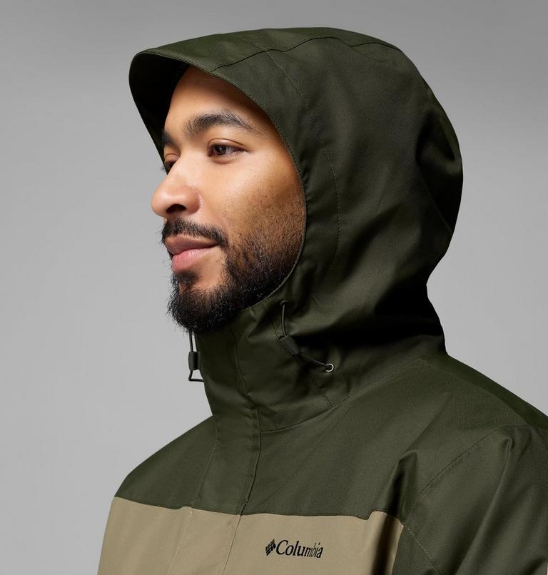Men's Hikebound II Waterproof Hooded 3-In-1 Jacket, Color: Stone Green, Greenscape, image 10