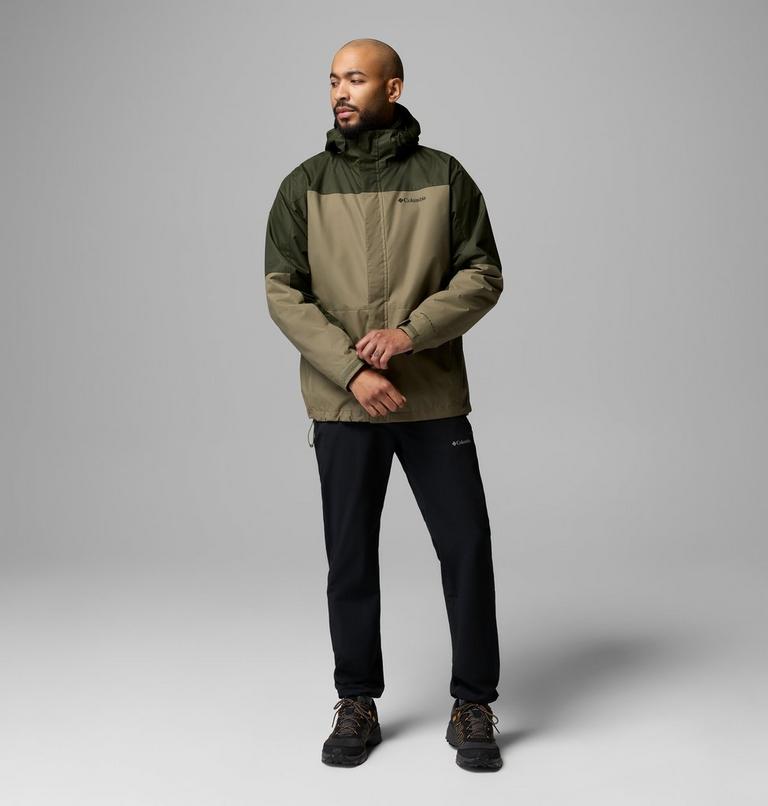 Men's Hikebound II Waterproof Hooded 3-In-1 Jacket, Color: Stone Green, Greenscape, image 2