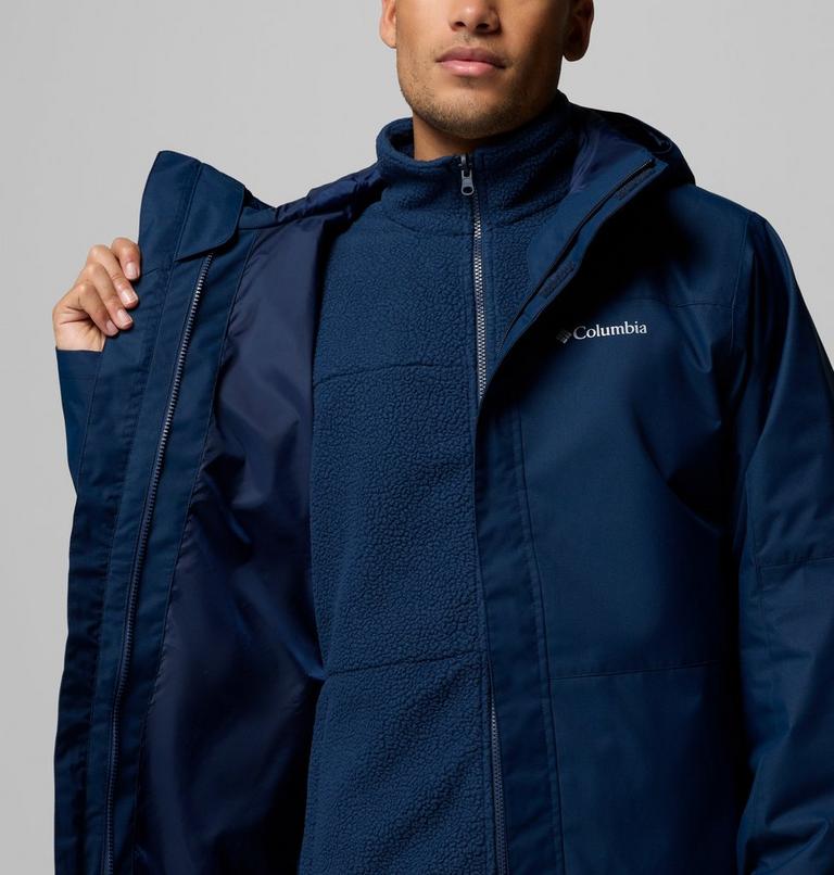 Chaqueta 3-en-1 impermeable con capucha Hikebound II para hombre, Color: Collegiate Navy, image 11