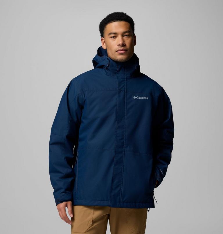 Chaqueta 3-en-1 impermeable con capucha Hikebound II para hombre, Color: Collegiate Navy, image 1