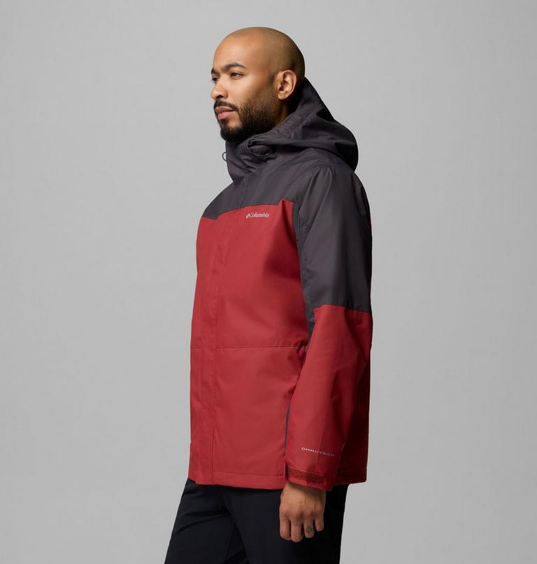Men's Hikebound II Waterproof Hooded 3-In-1 Jacket, Color: Red Oxide, Shark, image 4