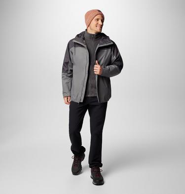 Men's Tunnel Falls II 3-in-1 Waterproof Jacket, Color: City Grey, Shark, image 11