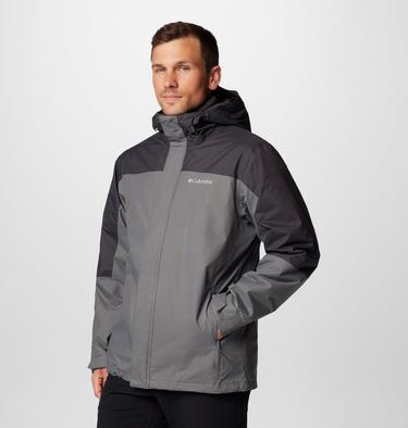 Men's Tunnel Falls II 3-in-1 Waterproof Jacket, Color: City Grey, Shark, image 12