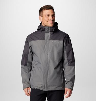 Men's Tunnel Falls II 3-in-1 Waterproof Jacket, Color: City Grey, Shark, image 9