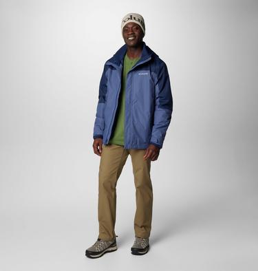 Men's Tunnel Falls II 3-in-1 Waterproof Jacket, Color: Dark Mountain, Collegiate Navy, image 3