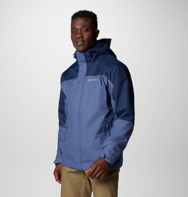 Men's Tunnel Falls II 3-in-1 Waterproof Jacket, Color: Dark Mountain, Collegiate Navy, image 4