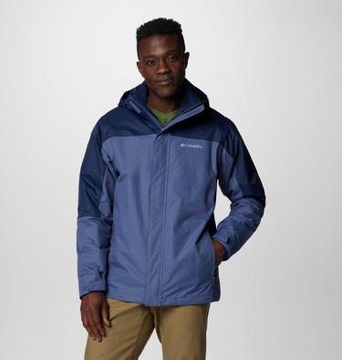 Men's Tunnel Falls II 3-in-1 Waterproof Jacket, Color: Dark Mountain, Collegiate Navy, image 1