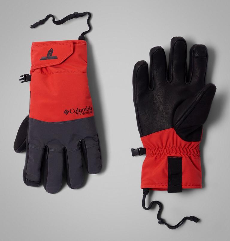 Men's PowBound Waterproof Ski Gloves, Color: Super Sonic, Shark, image 2