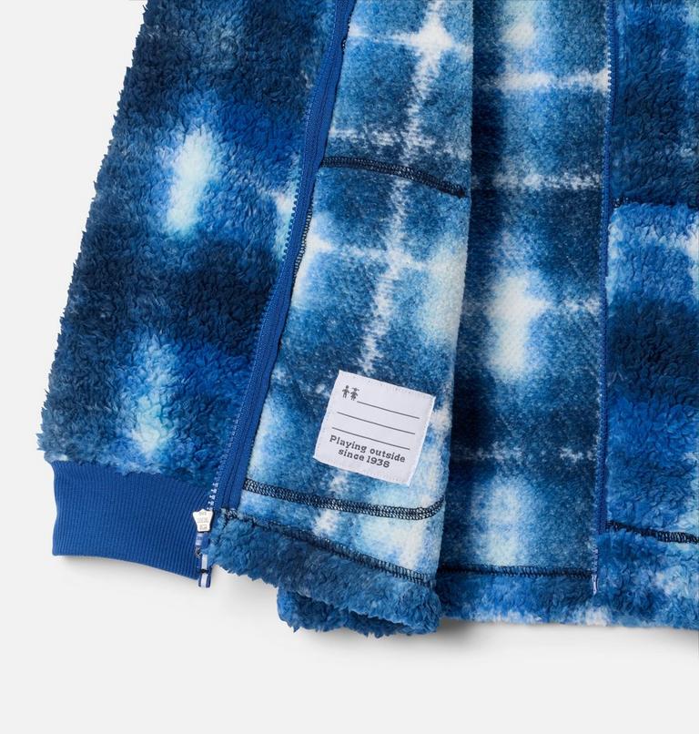 Boys' Rugged Ridge II Printed Sherpa Full Zip Jacket, Color: Mountain Blue Omblur, image 3